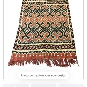 Vintage Indonesian Sumba Wall Hanging Ikat Hand Woven 52”x 72”